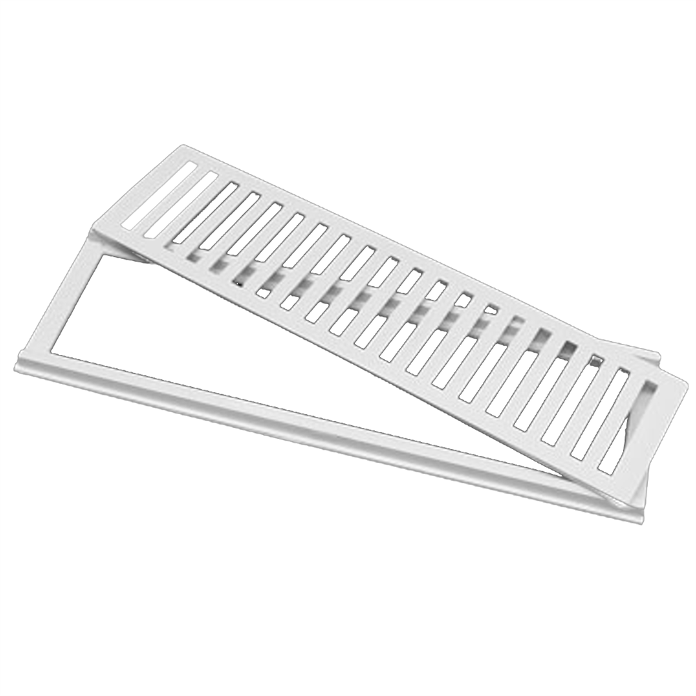 Conjunto Grelha de Aluminio 15X100 Branca - CJ15X100BR - LGMAIS