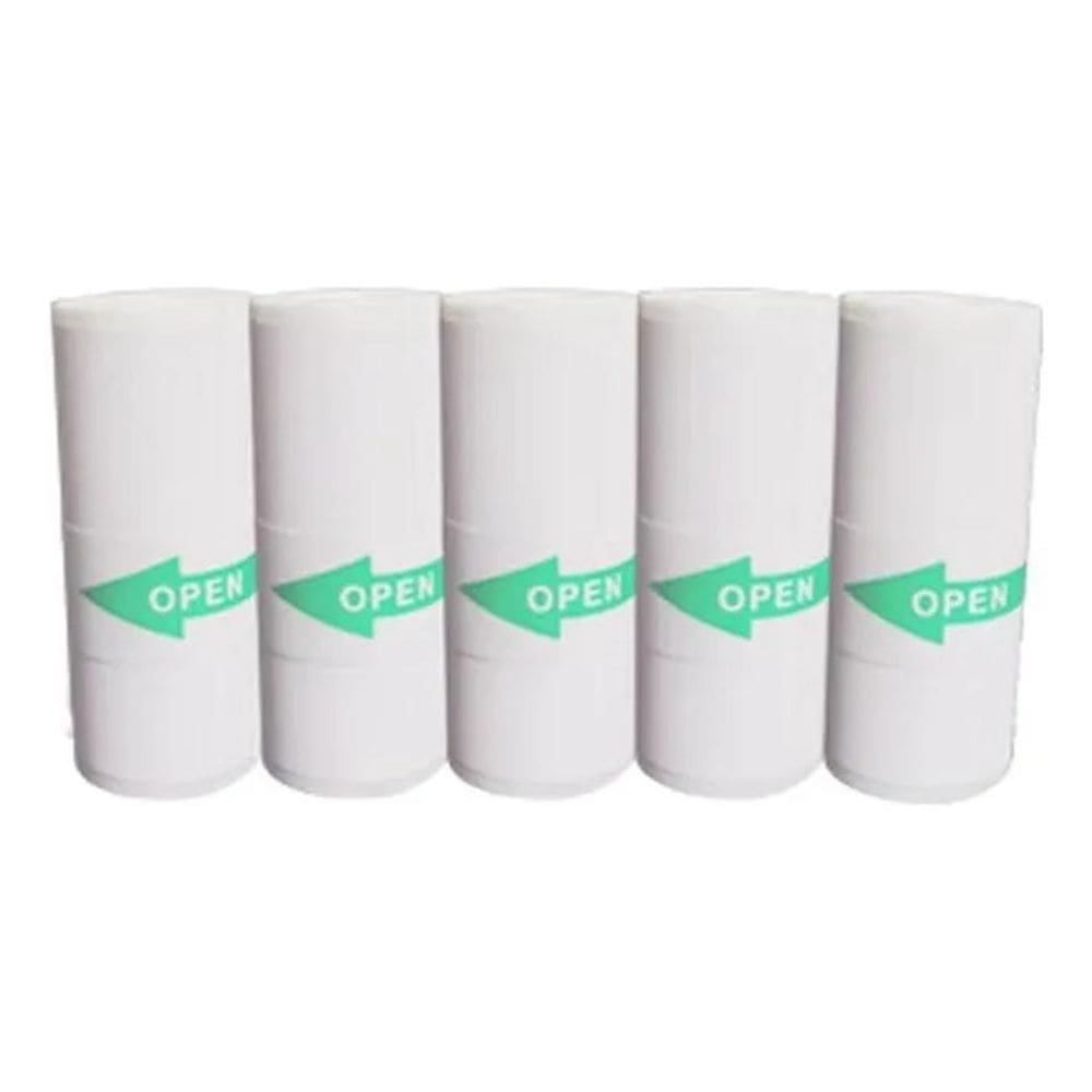 2X Kit 5 Rolo Papel Adesivo Autocolante Mini Impressora Térm