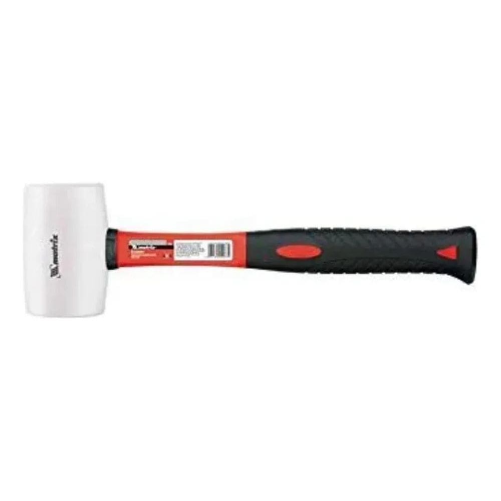 Martelo Borracha Branca 450G Cabo Fibra De Vidro Mtx 111969