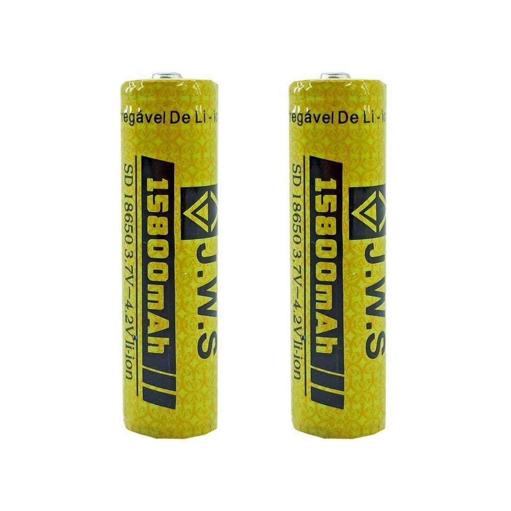 Kit 2 Baterias 18650 4,2V 15800mAh JWS até 11h