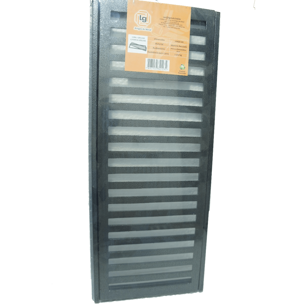 Conjunto Grelha de Aluminio 20X30 Onix - CJ20X30OX - LGMAIS