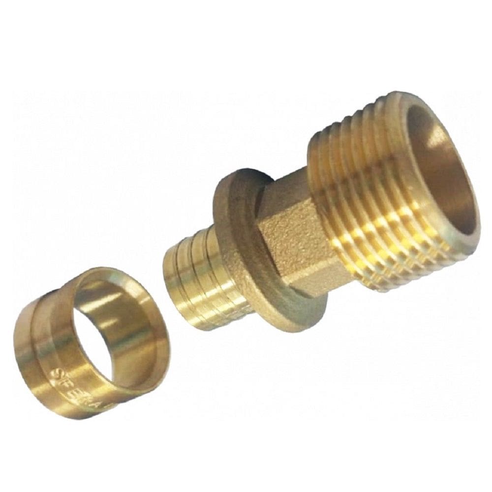Conector Fixa Macho Longa PEX Água 20X3/4”Kit c/ 4-Emmeti