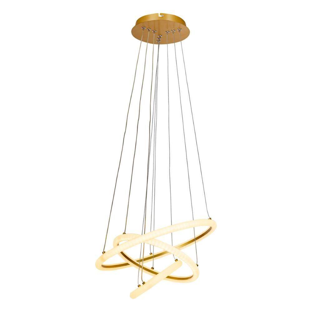 Lustre Pendente Space Orbital Triple Led 49W Luz 3000K