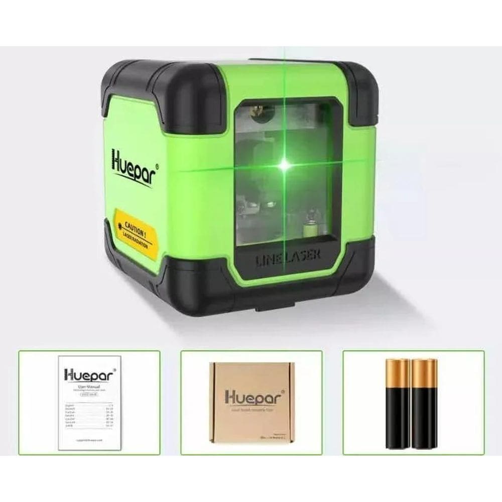 2X Nivel Laser Verde Huepar A011G 2 Linhas Profissional 40M