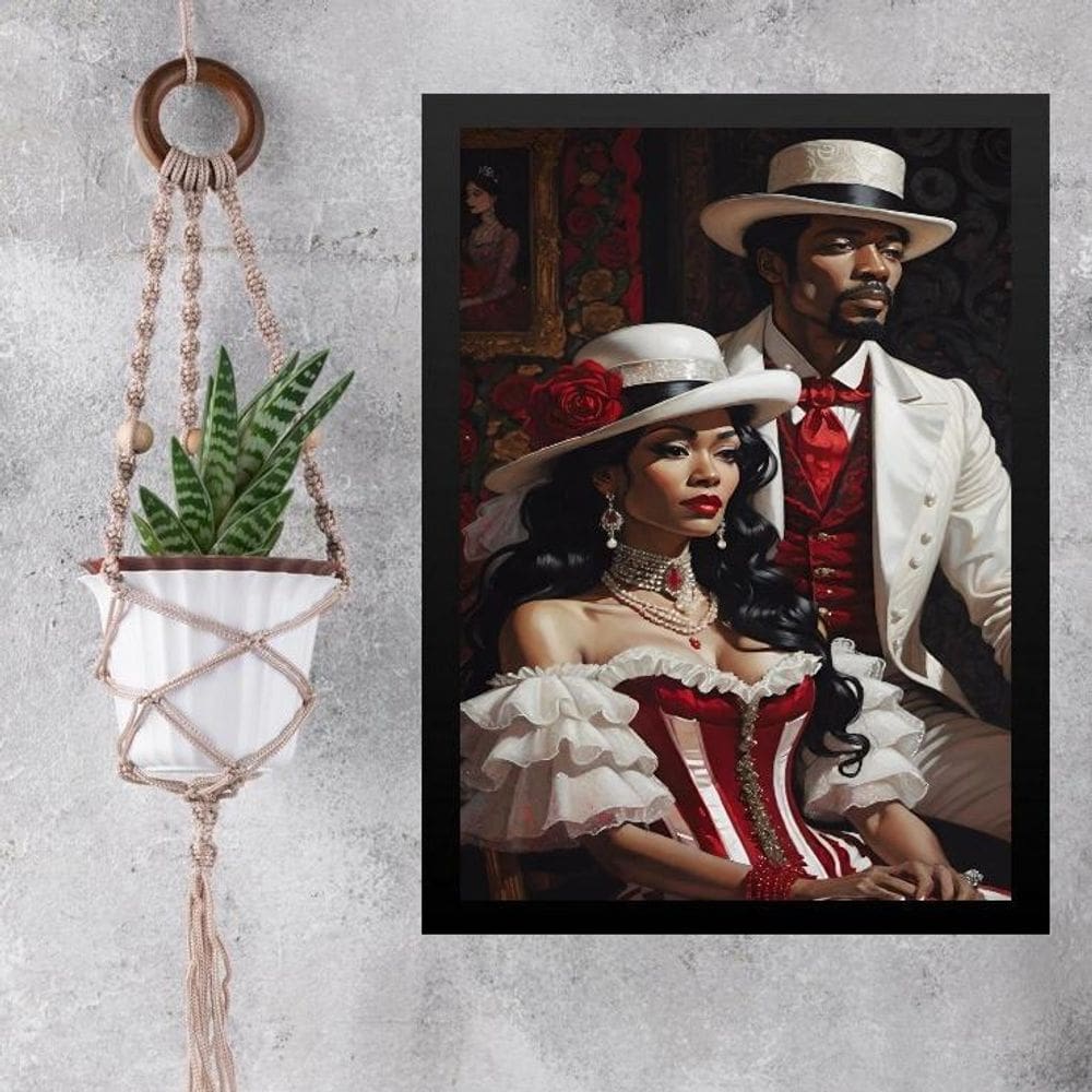 Quadro Umbanda Zé Pilintra E Maria Navalha 24X18Cm