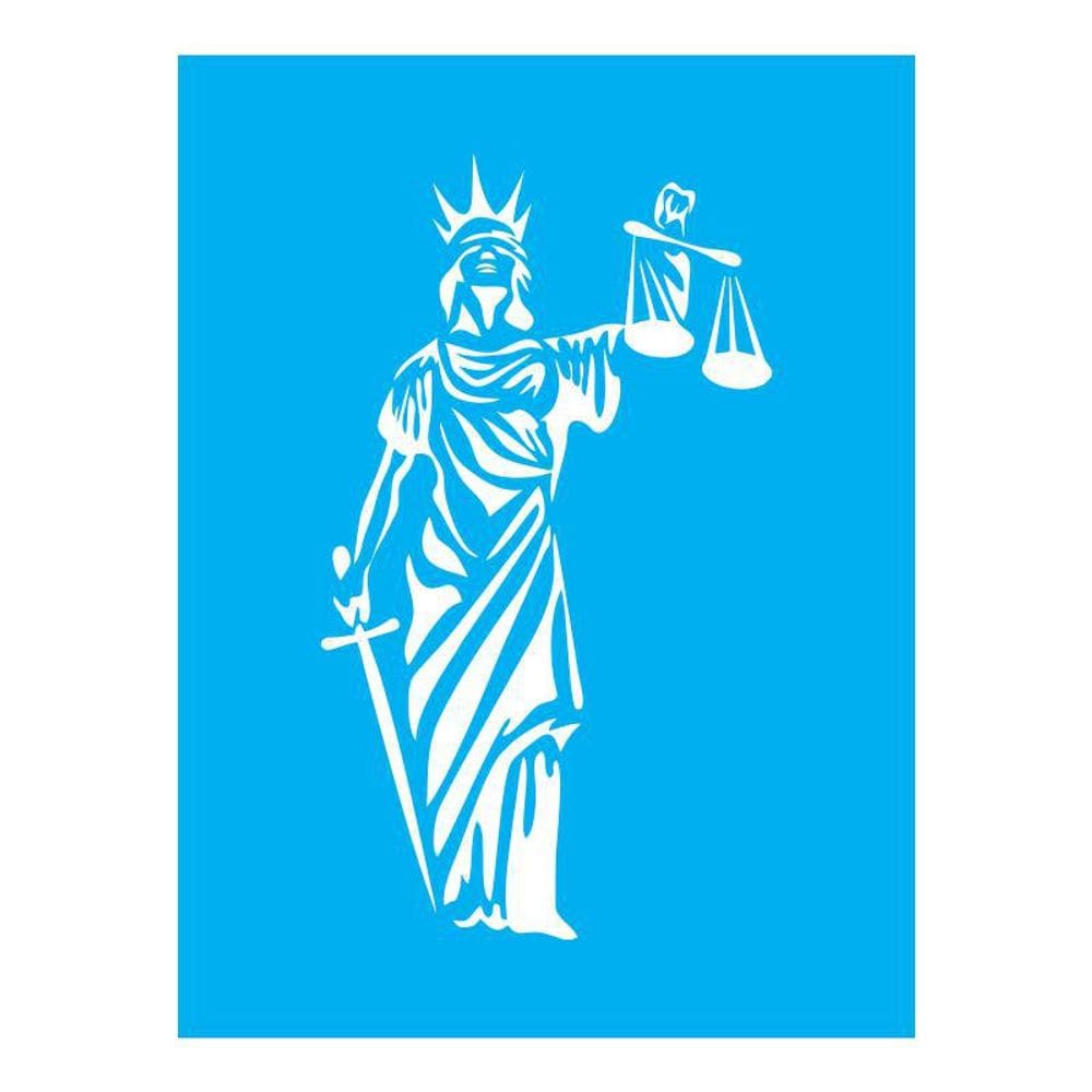 Stencil Tamako Justiça - 15X20Cm - Ref A2522