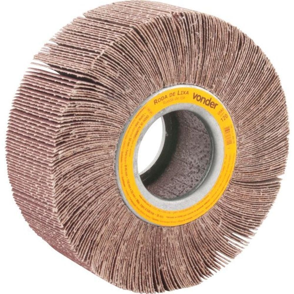 Roda De Lixa 150x50mm Sem Haste G120 Vonder