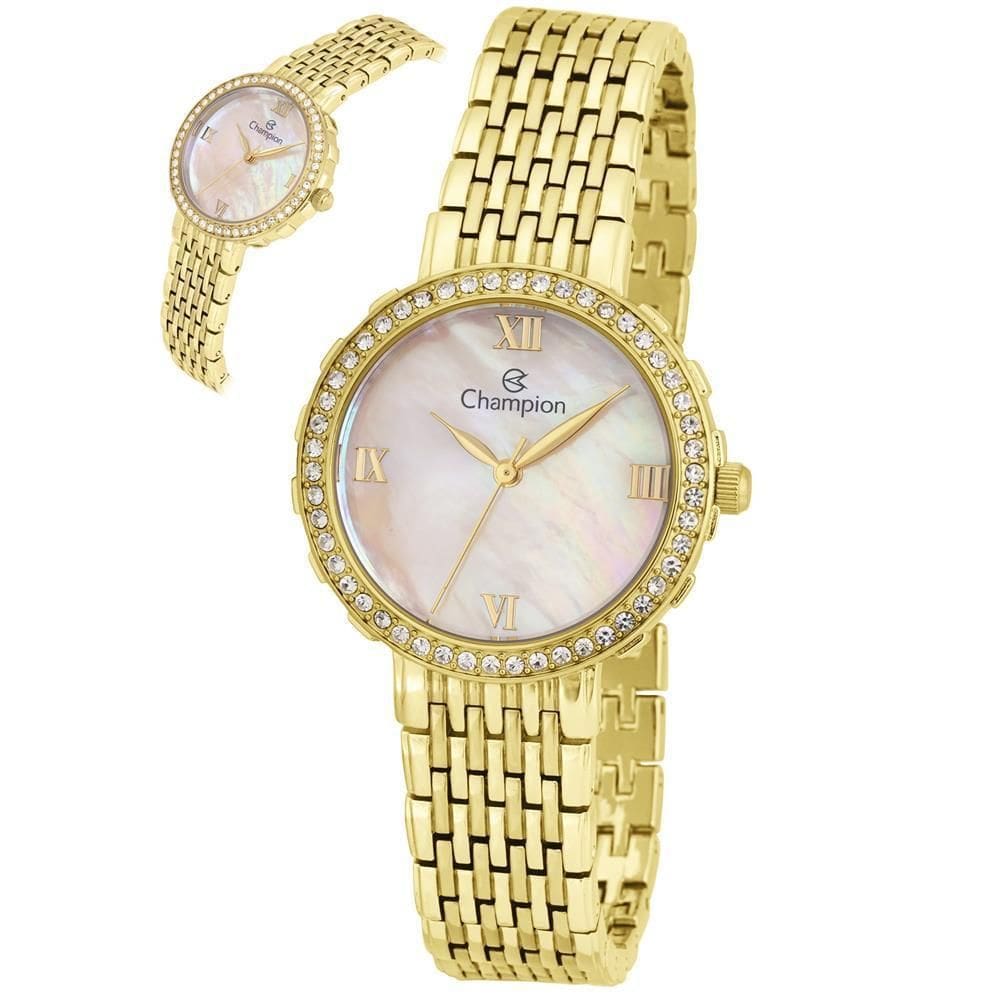 Relógio Champion Feminino Ref: Cf25232H Social Dourado