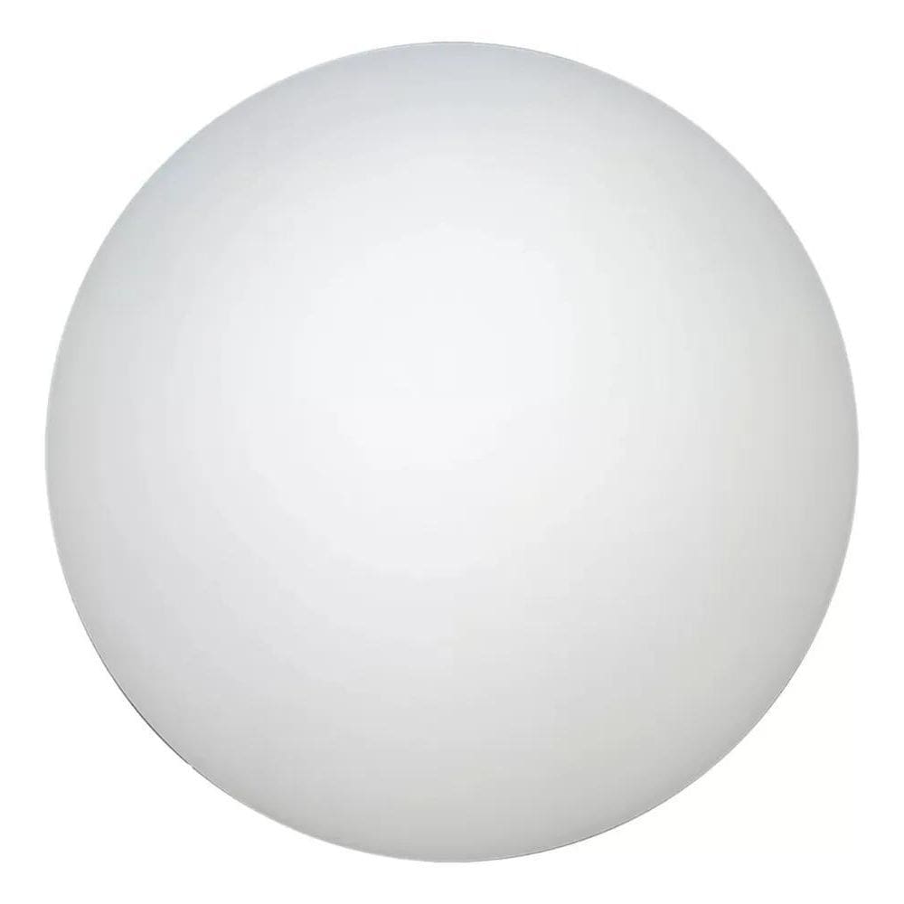 2X Vidro Globo Bola 12Cm Diâmetro Branco Fosco Sem Colar