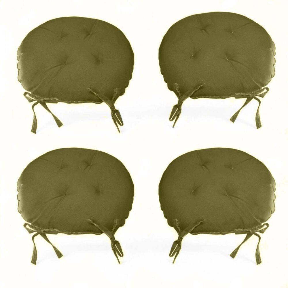 Kit 04 Almofadas Futon Redondo Assento Para Cadeira 40X40 Be