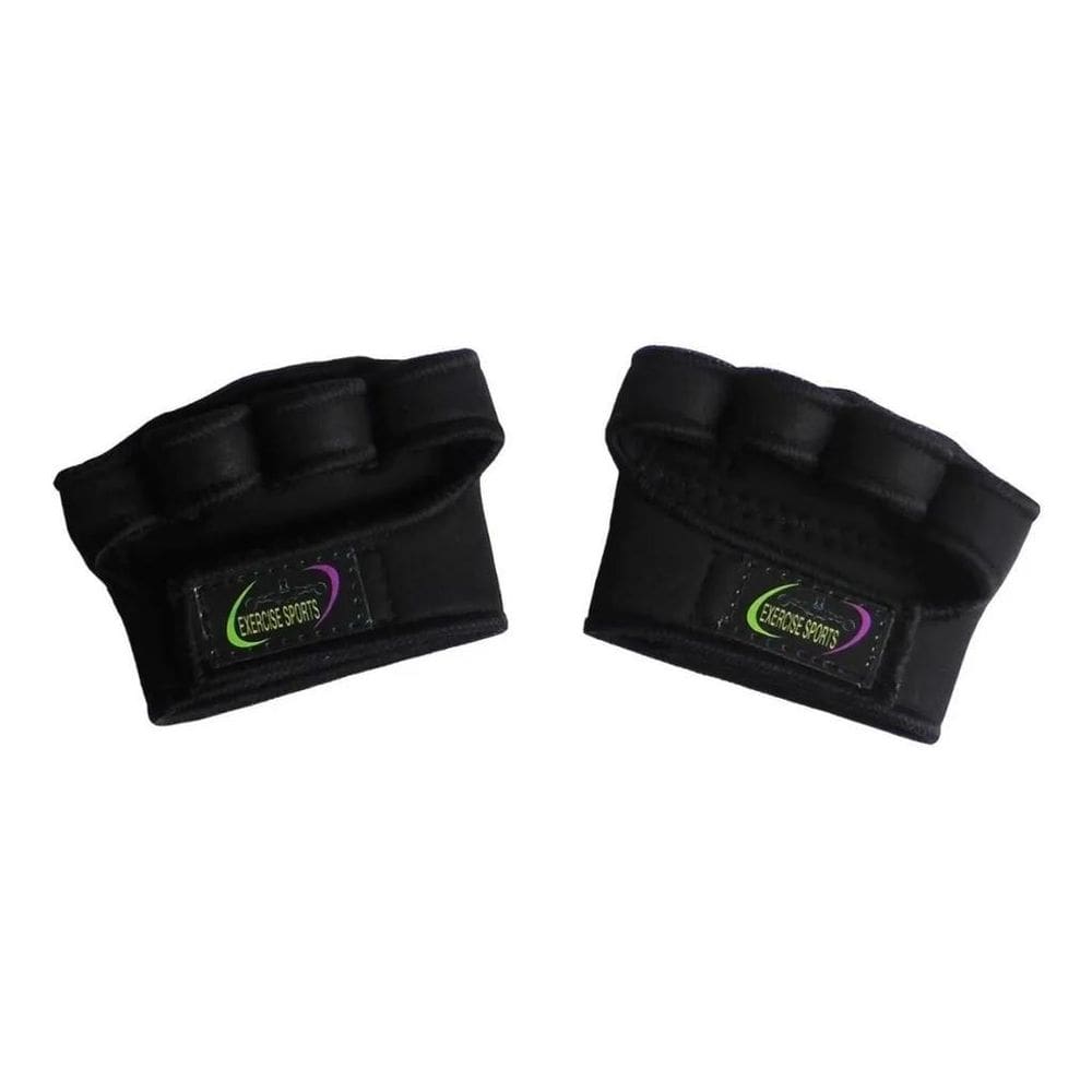 2X Luva Palmex Preto De Neoprene - Musculação - Academia.