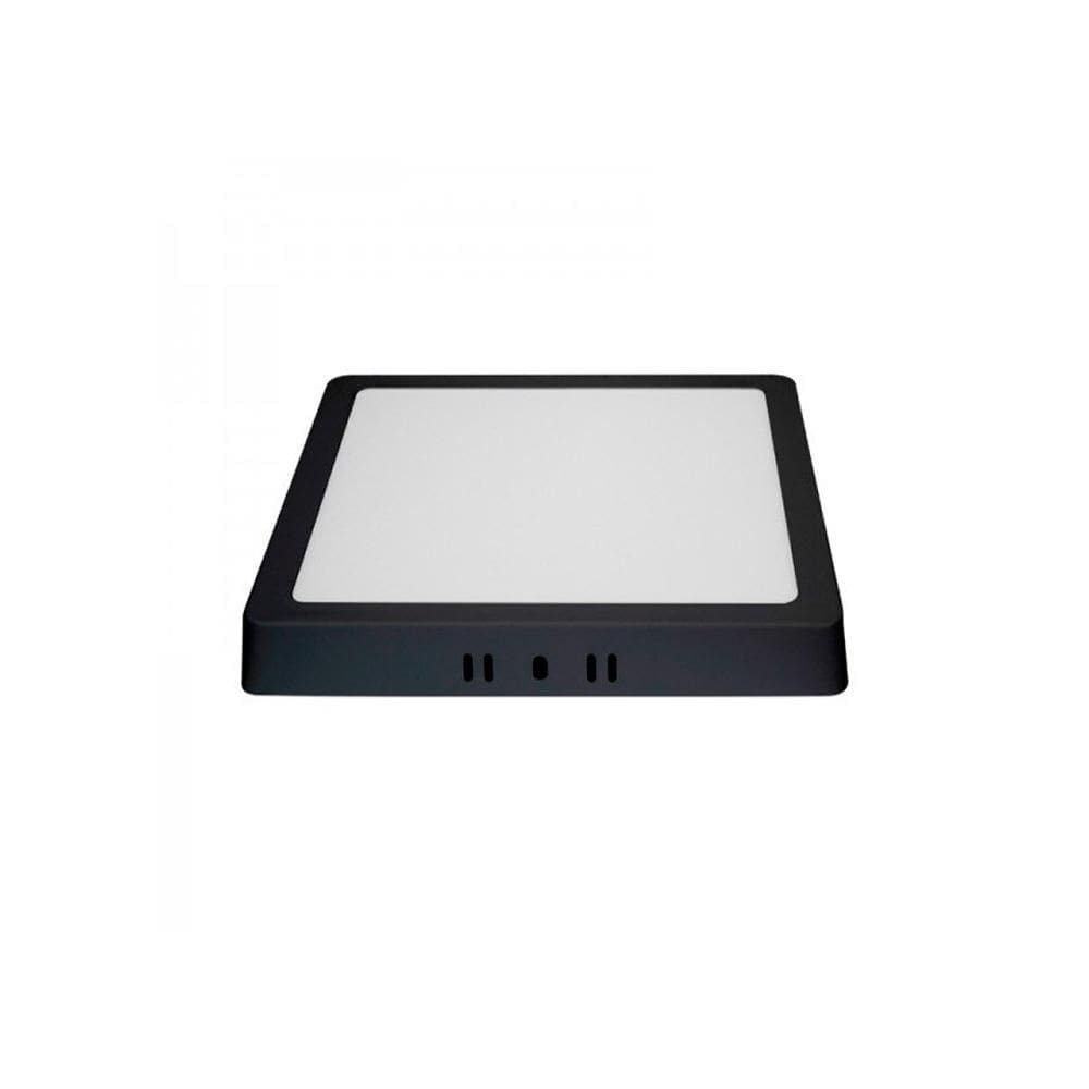 Painel Led Quadrado 22cm 18W 4100K Blumenau Preto