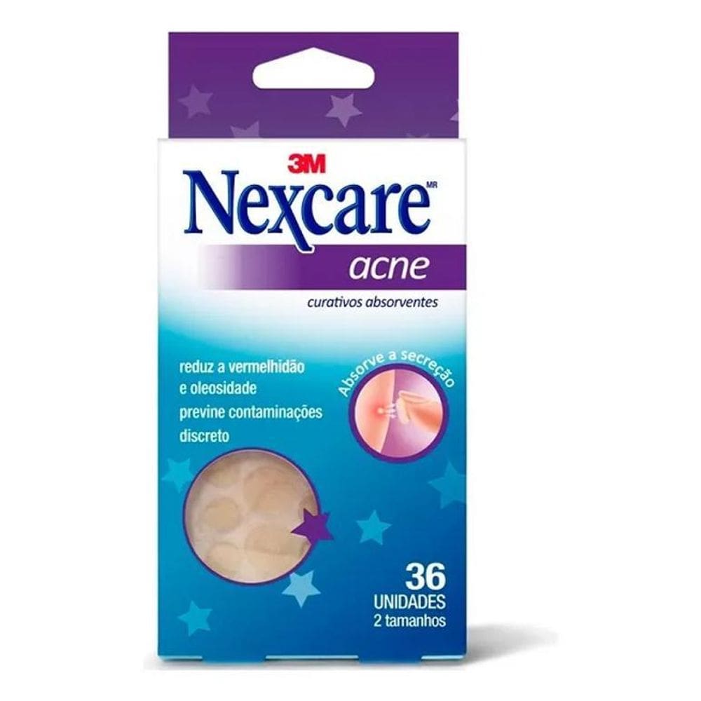 Curativo Absorvente Para Acne Nexcare Com 36 Unidades