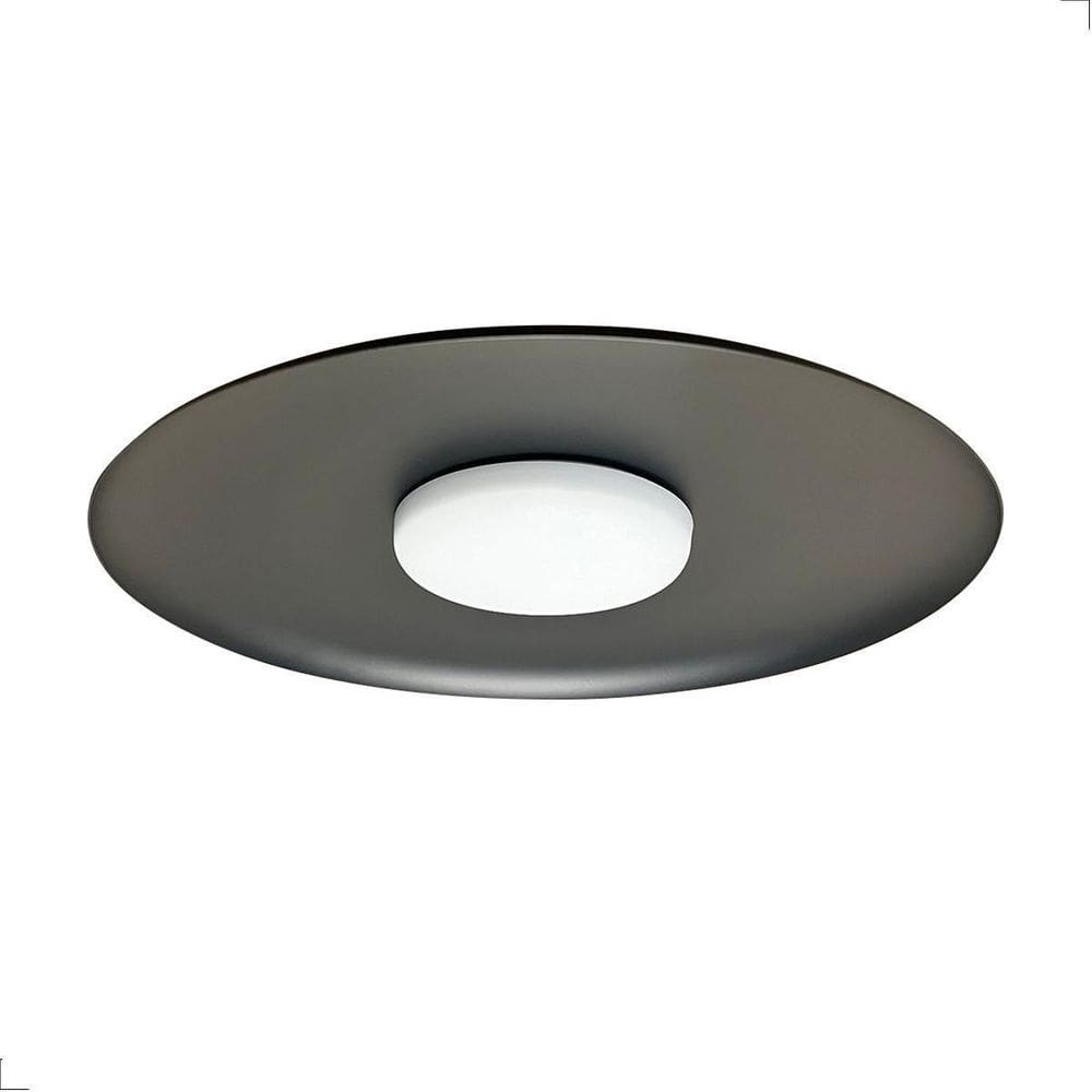 Luminária Plafon Dot Preto Redondo Led 3000K 12W Bivolt