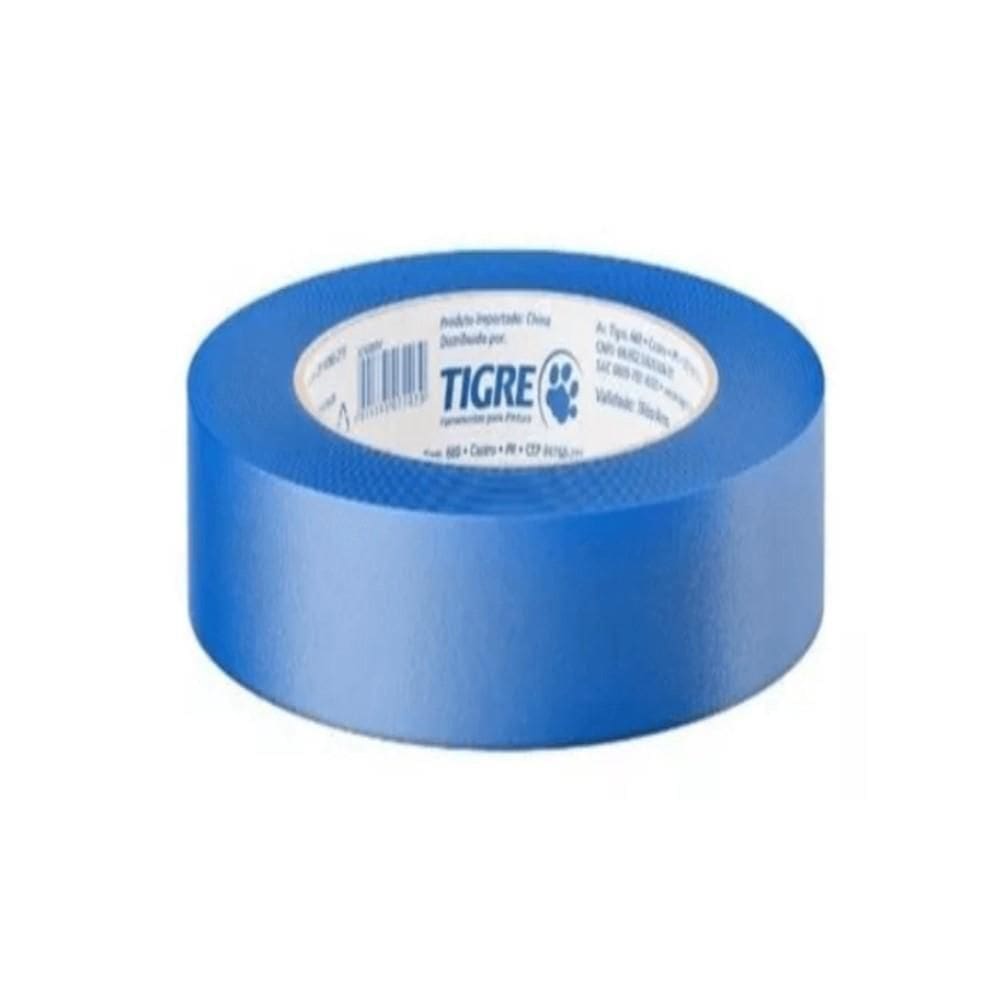 Fita Crepe Azul Mascaramento Pintura 48Mm X 50M Tigre