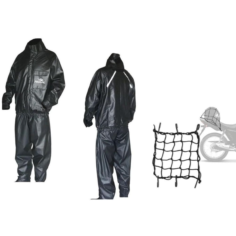 Capa De Chuva Jaqueta Calça Piracapas Pvc Gg Elastico Aranha