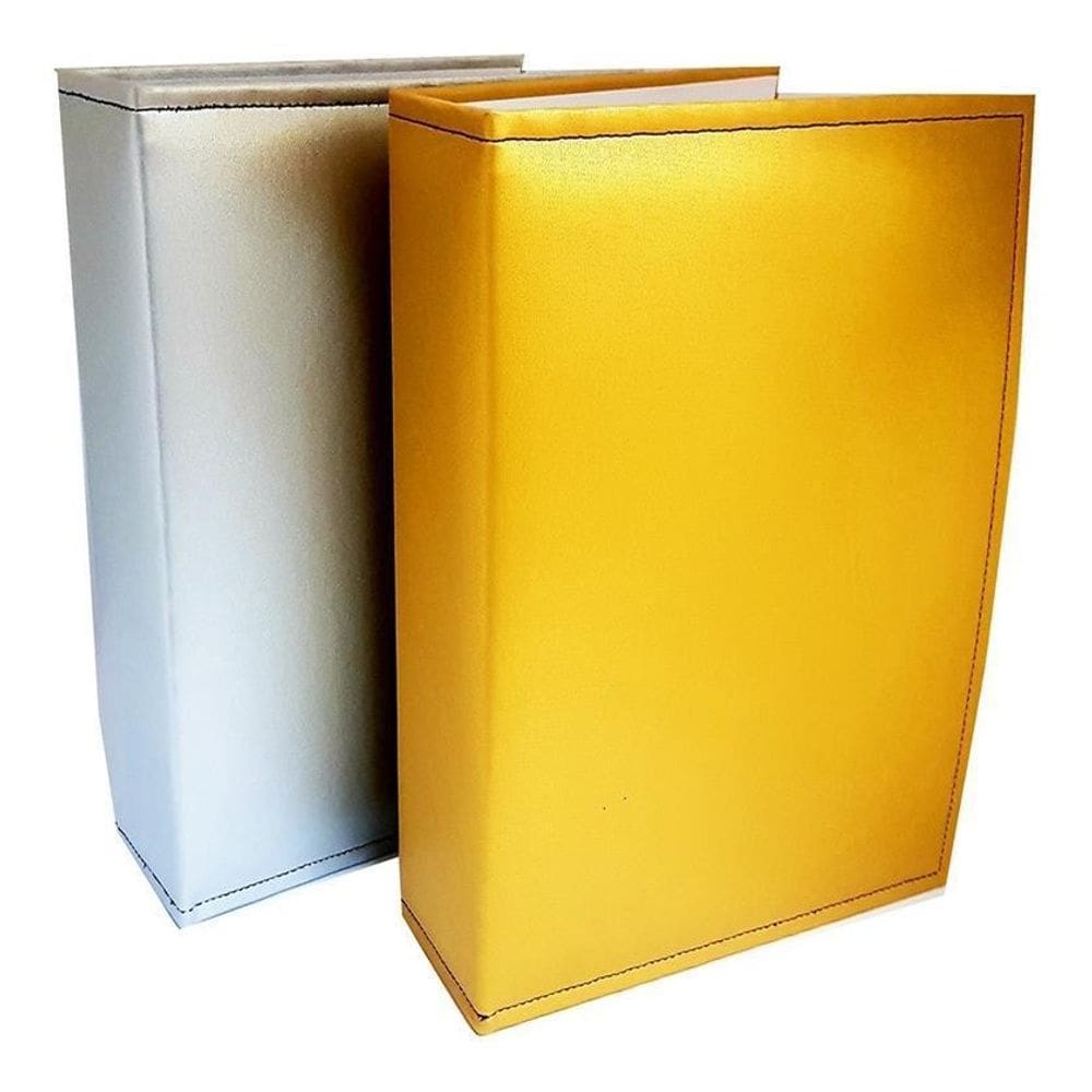 2 Albuns De Foto Lindos Prata Dourado 10X15 Até 500 Fotos