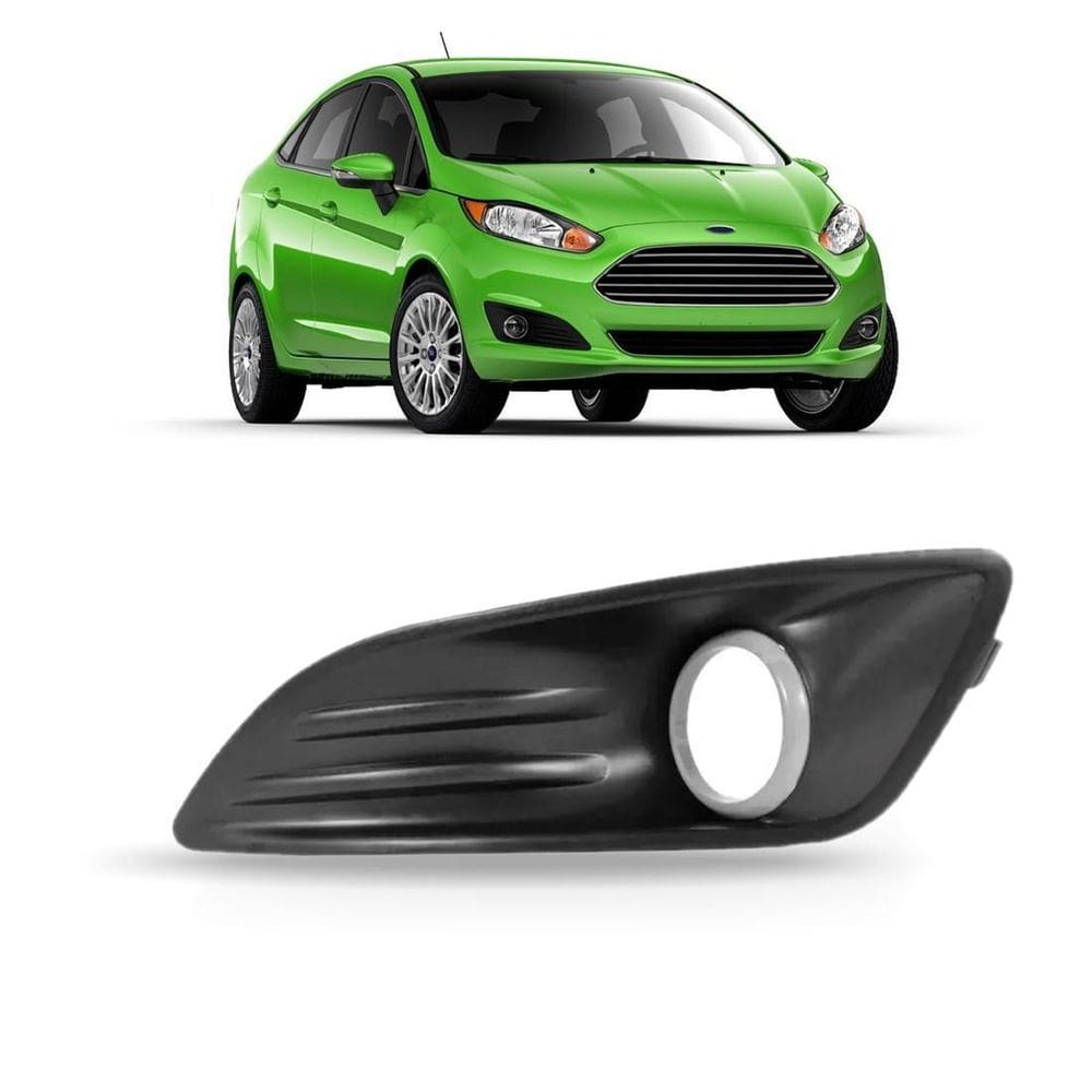 Grade Moldura Milha Aro Cinza New Fiesta 2014 2015 2016 Unid