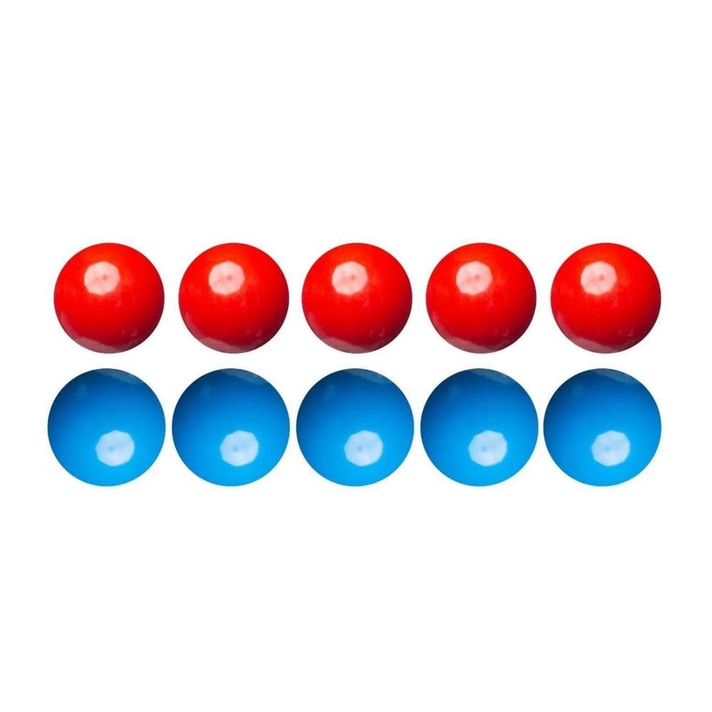 Jogo De Bolas Sinuca Bilhar Lisas Mata Mata 54Mm Vermelho/Azul