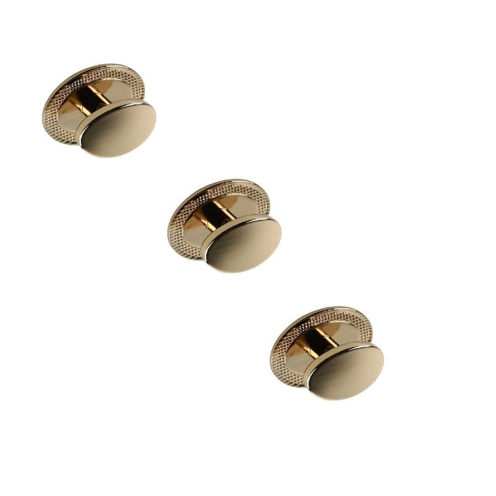 Kit 3 Puxador Beetle Com Base Granada Zen Gold Brilhante