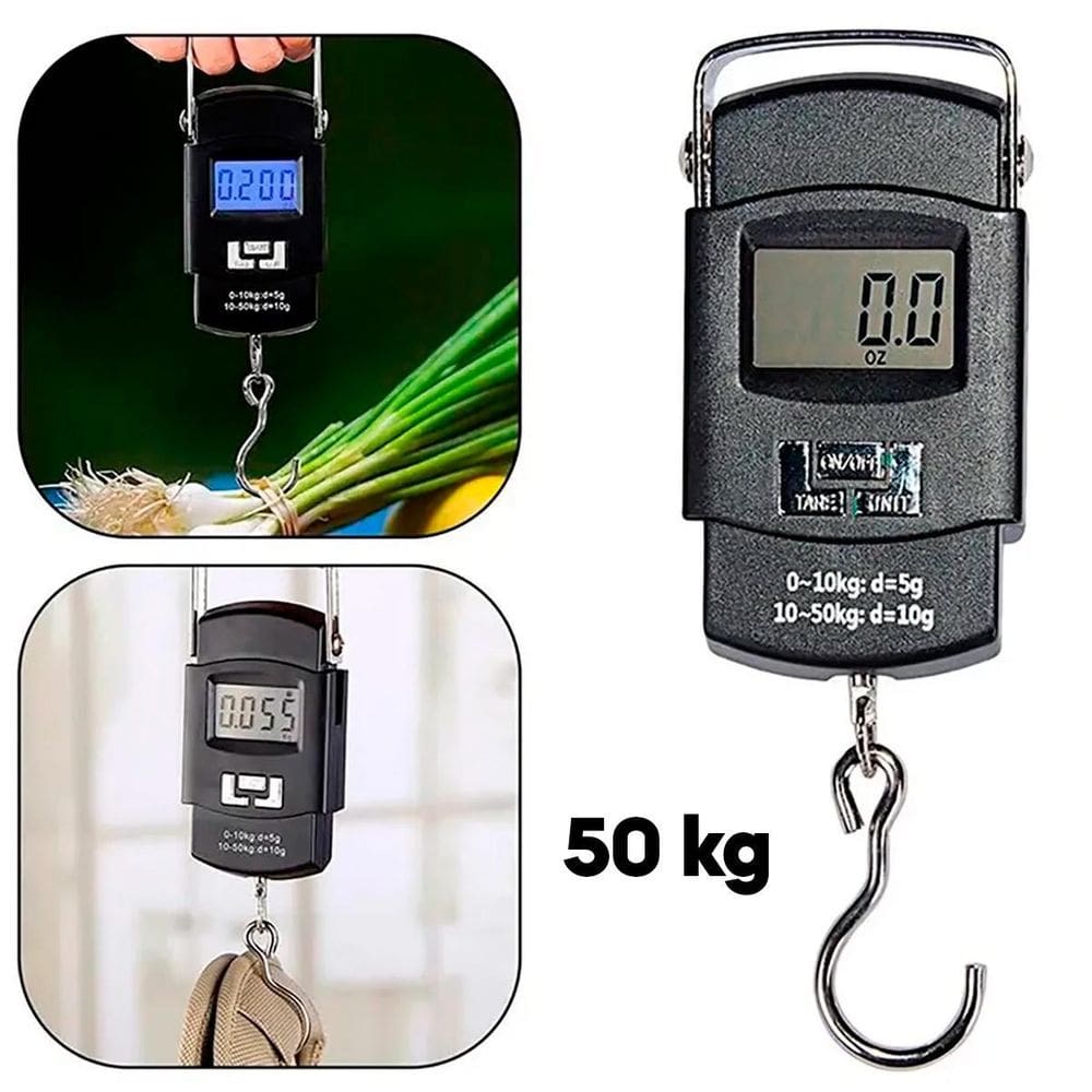 Balança De Mão Digital Para Feira Pesca Mala E Bolsa