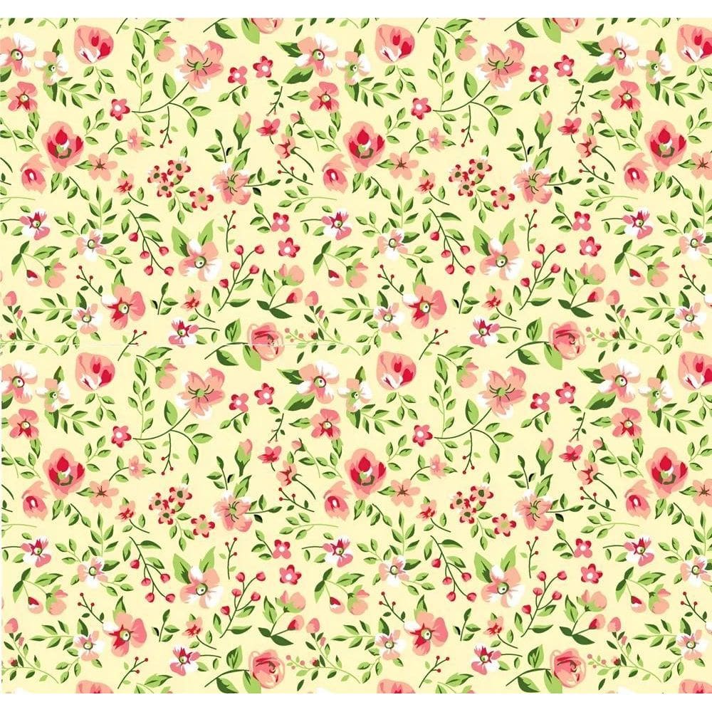 2X Tecido Tricoline Coleção Floral 50Cm X 1,50Mt 100% Algodã