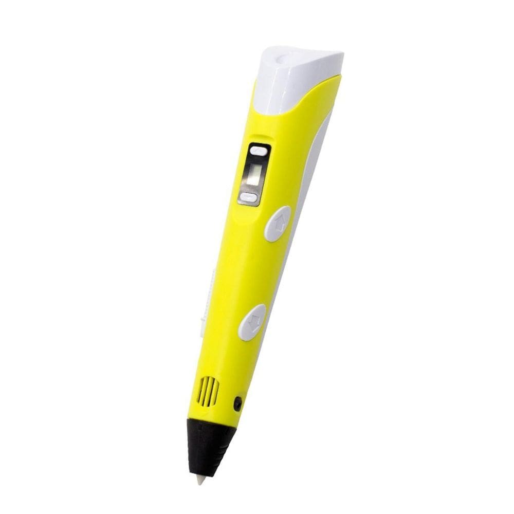 Caneta Impressora 3D Usb Amarelo Com Refil Filamento Pla Abs