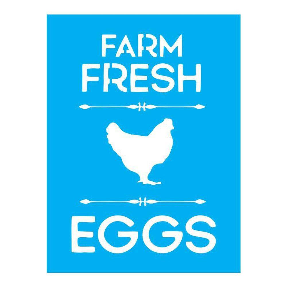 Stencil Tamako Farm Fresh Eggs - 15X20Cm - Ref A2957