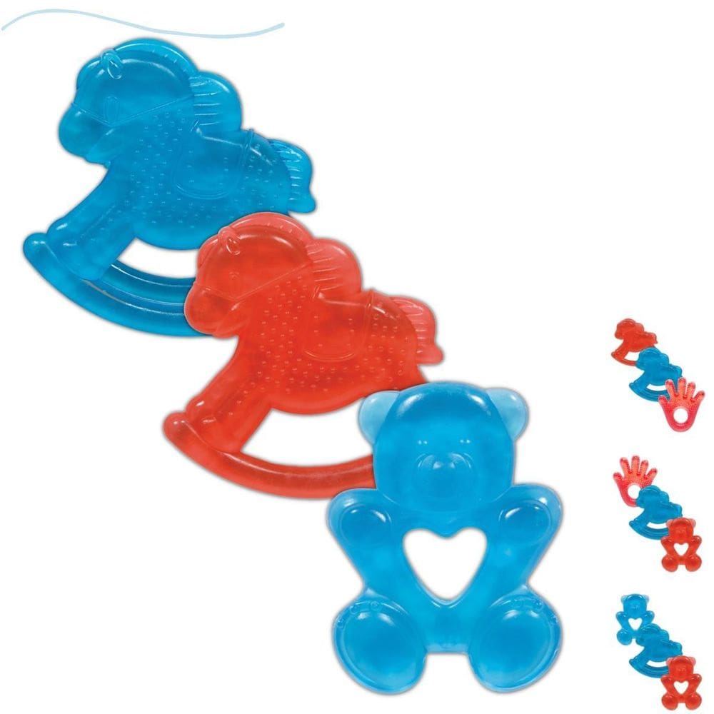 Kit 3 Mordedores Buba Infantil Bebe Agua Resfriavel Gelado
