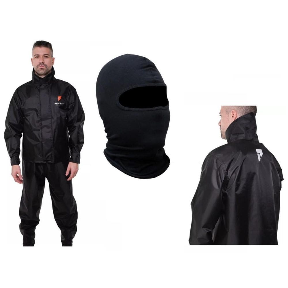 Capa De Chuva Pioneira Nylon Urban + Balaclava Tamanho P
