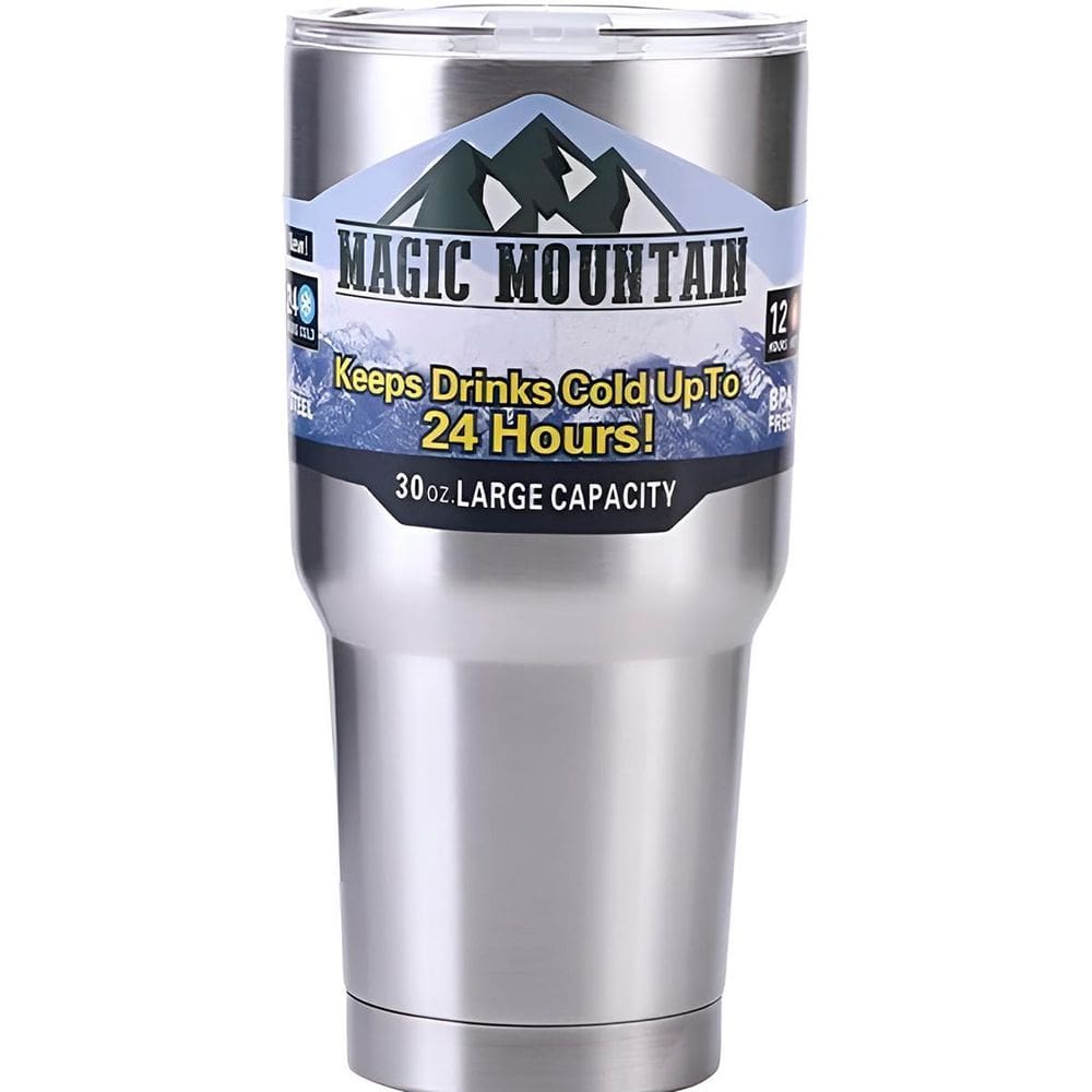 Copo Térmico Inox 900Ml Dupla Camada Com Canudo Cinza