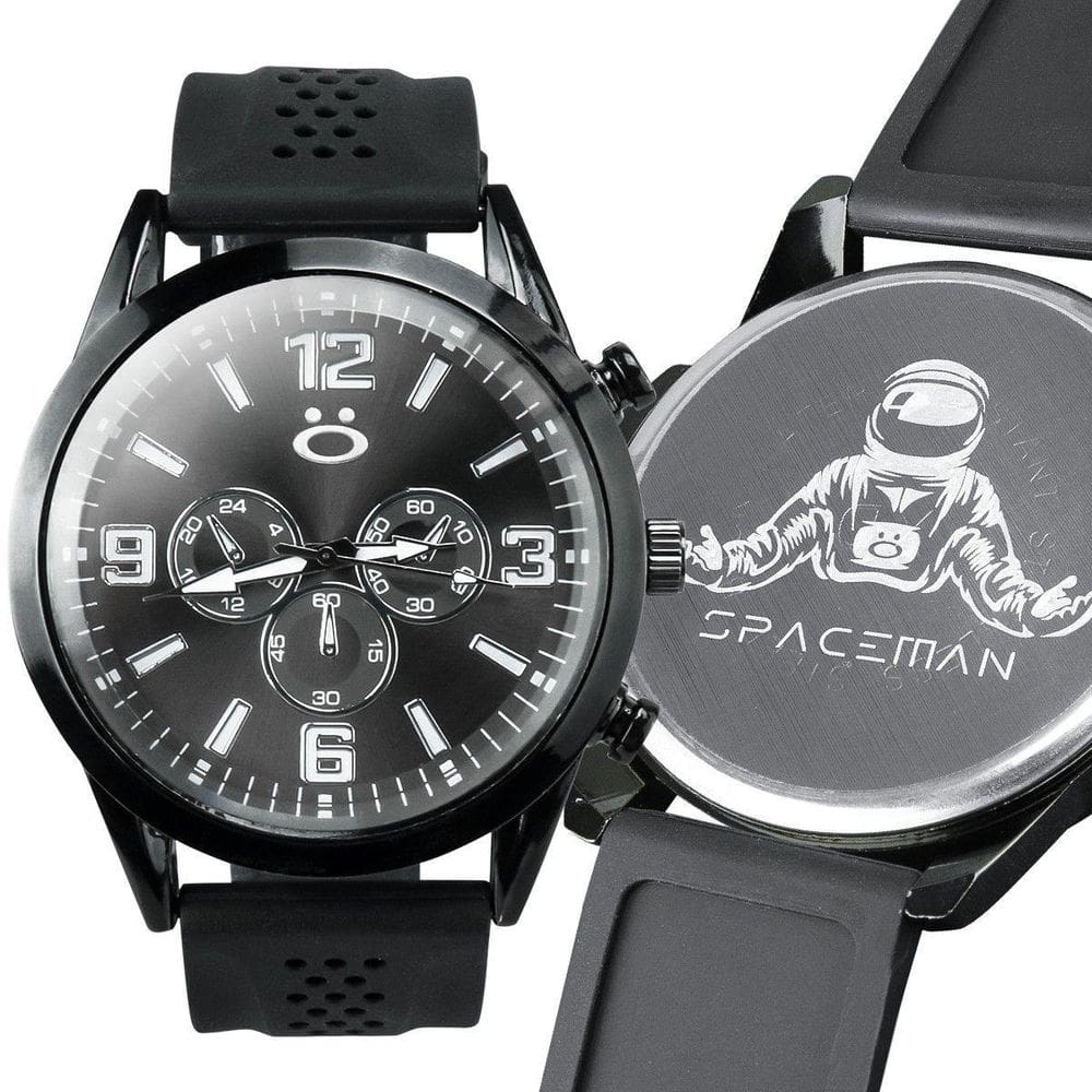Relógio Casual Qualidade Premium Silicone Preto Aço Inox