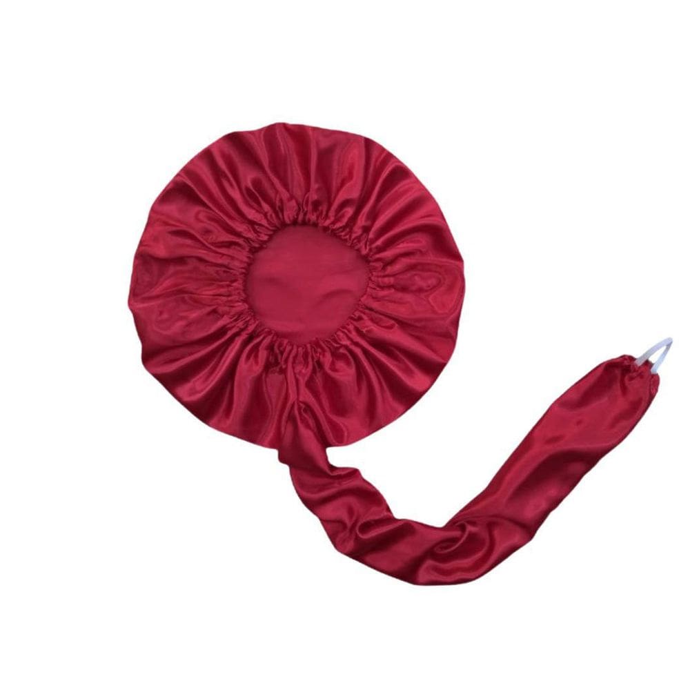 Kit 2 Touca Difusora Secadora Cetim Seda Anti Frizz Vermelha