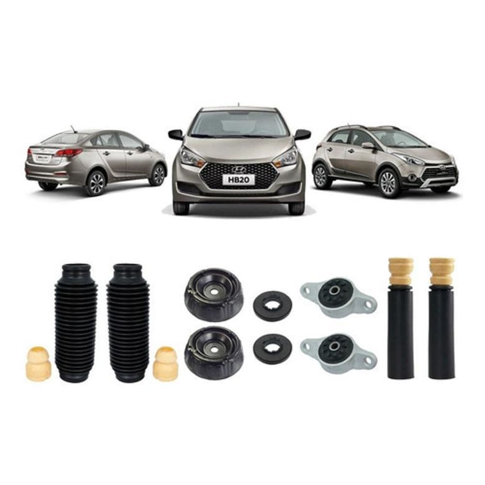 Kit 4 Coxim Batente Coifa Hb20 2012/2019