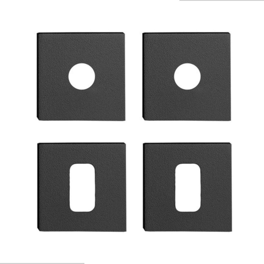 Kit Roseta Avulsa Fechadura Pado Externa Preta Sm Rq2 Zm