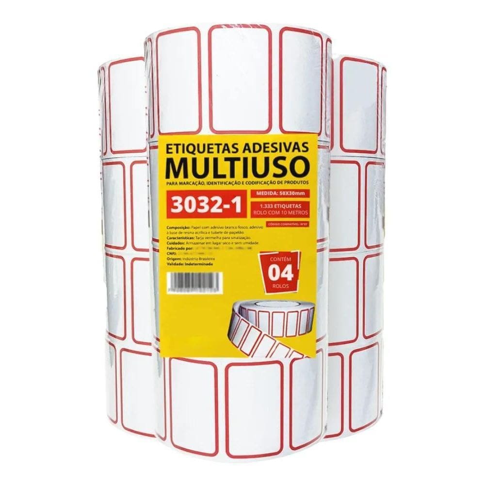 2X Etiqueta Adesiva Multiuso N7 Pc C/4 Rolos Full