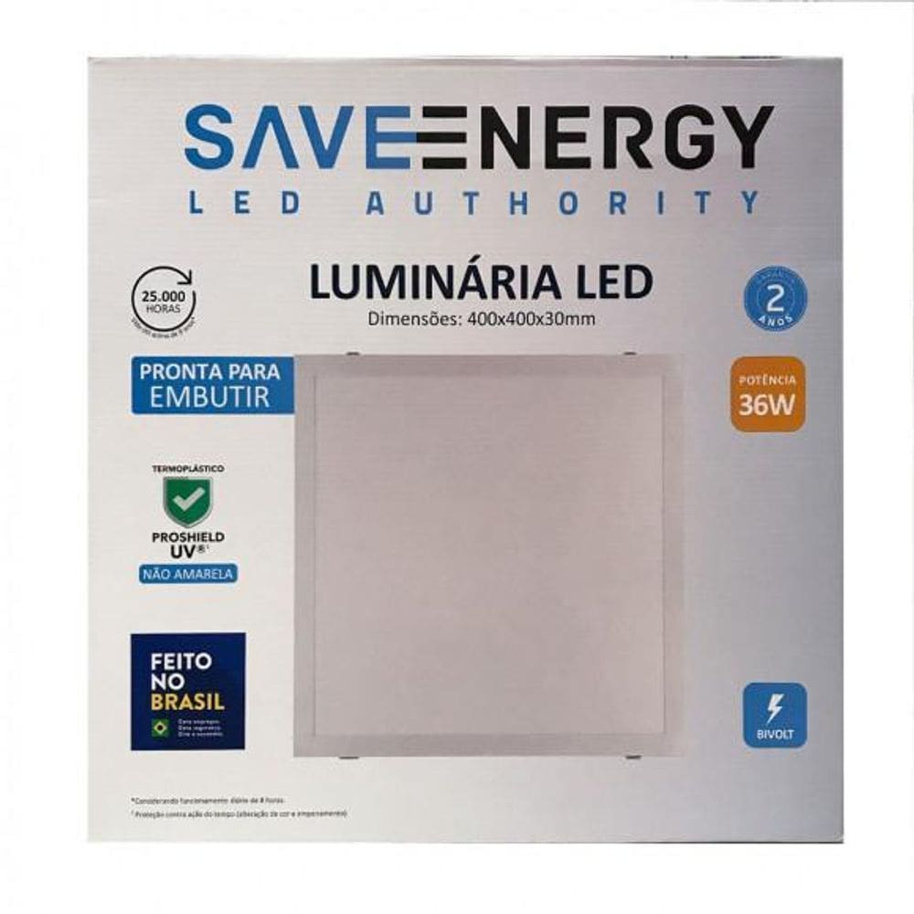 Plafon Emb 40Cm Qd 36W 3000K Bq Se-240.923 Save