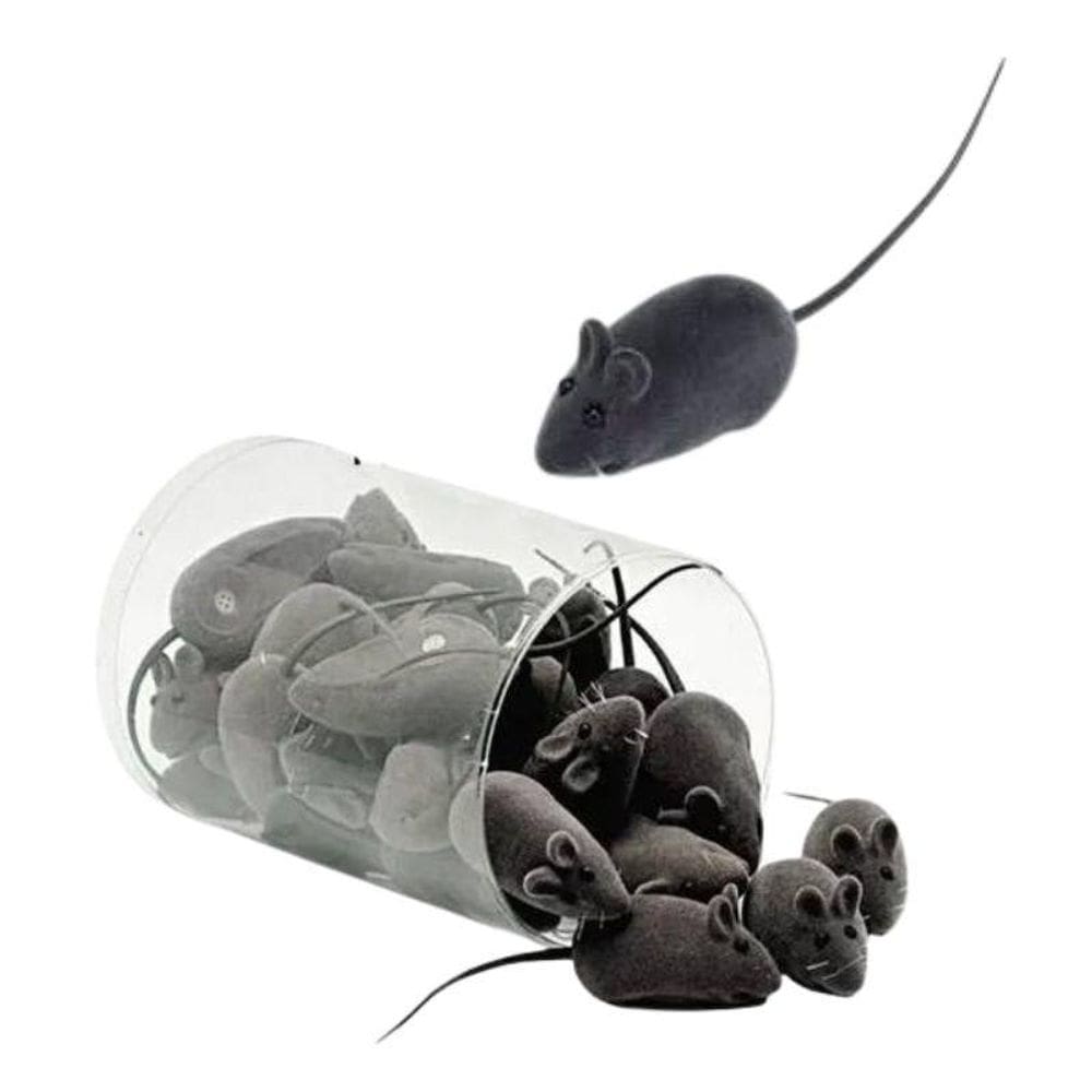 Ratinho Sonoro Brinquedo Interativo Para Gatos 50 Unidades
