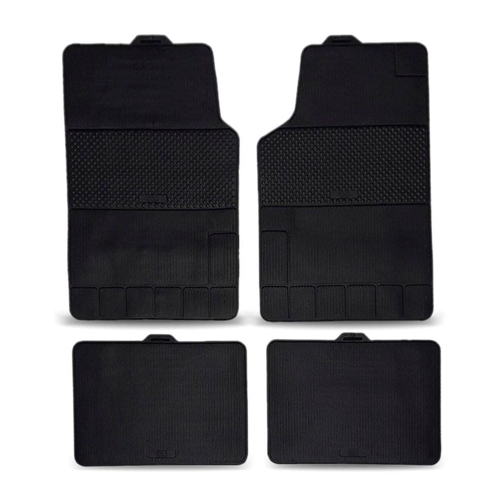 Jogo Tapete Carro Borracha Universal 4 Peças Preto