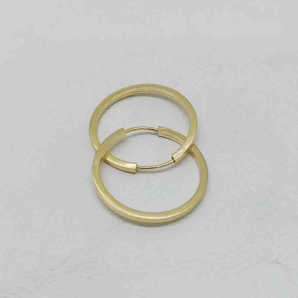 Brinco Argola 18 Mm Ouro Dourado Brx0404