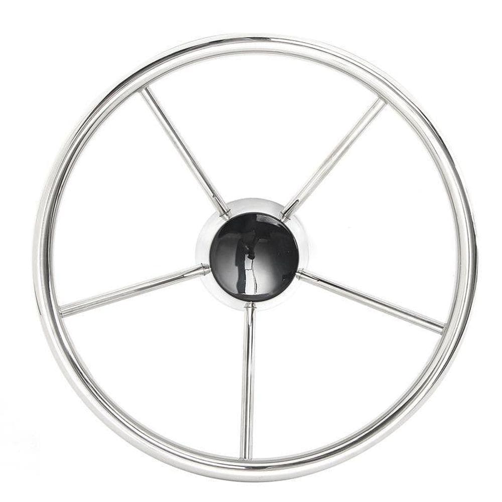 Volante Em Aço Inox Para Embarcações Com 398Mm 5 Raios