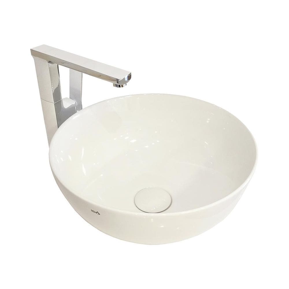 Cuba De Apoio Branca Redonda Cerâmica Reno Rc 170