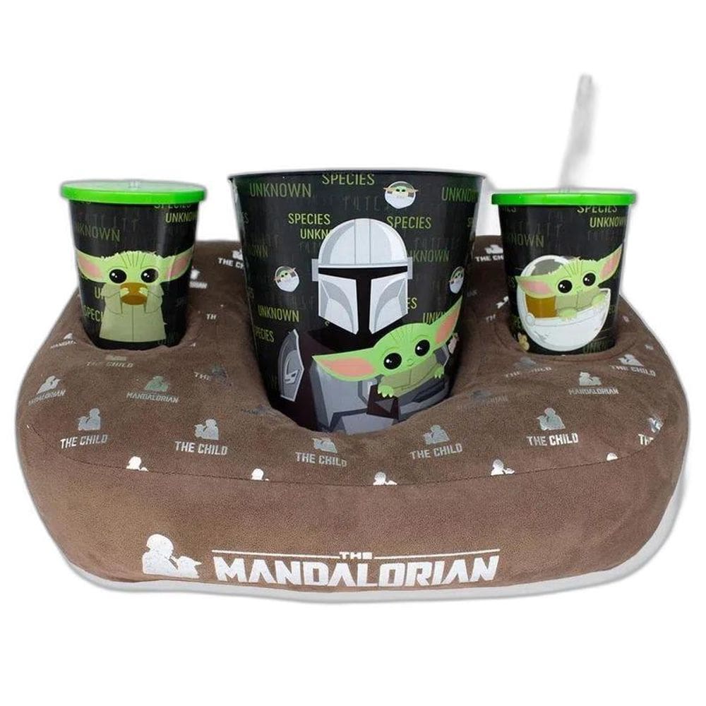 Kit Almofada Pipoca Fibra Suede The Mandalorian