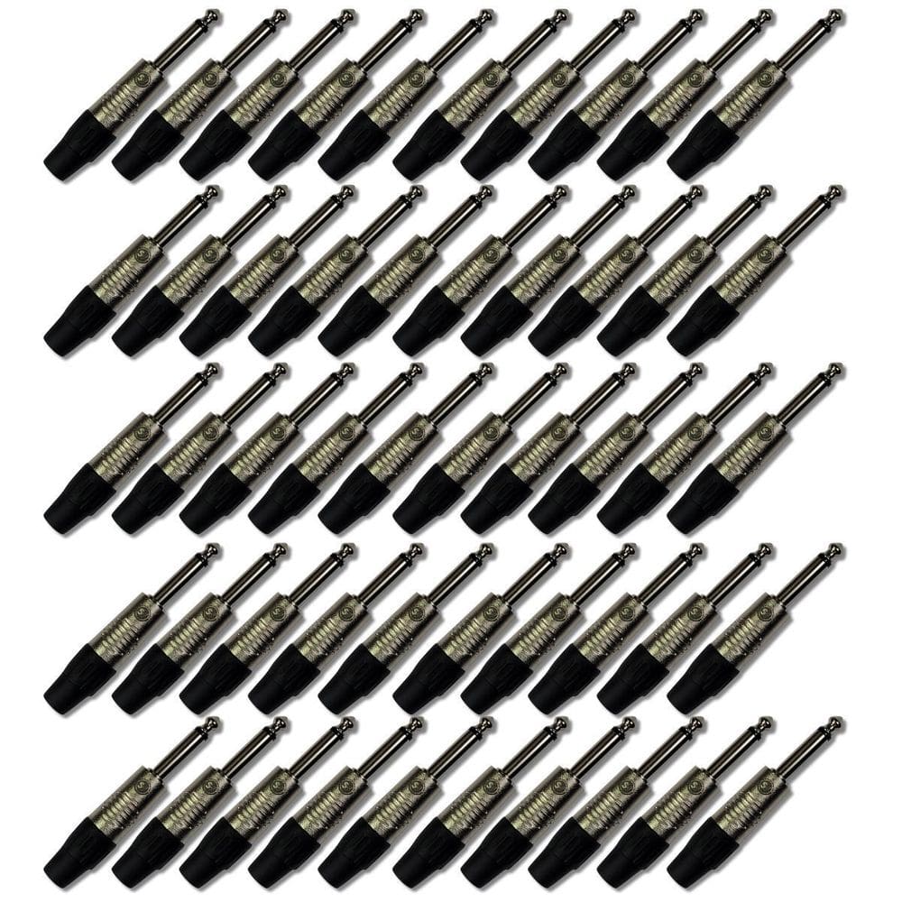 Kit 50 Plug P10 Macho Mono Rofissional Soundvoice P10Mn