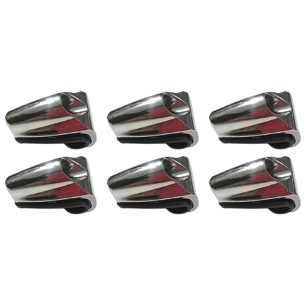 Kit 6 Garras Para Bumbo Metal Cromado Com Base Borracha 12.2