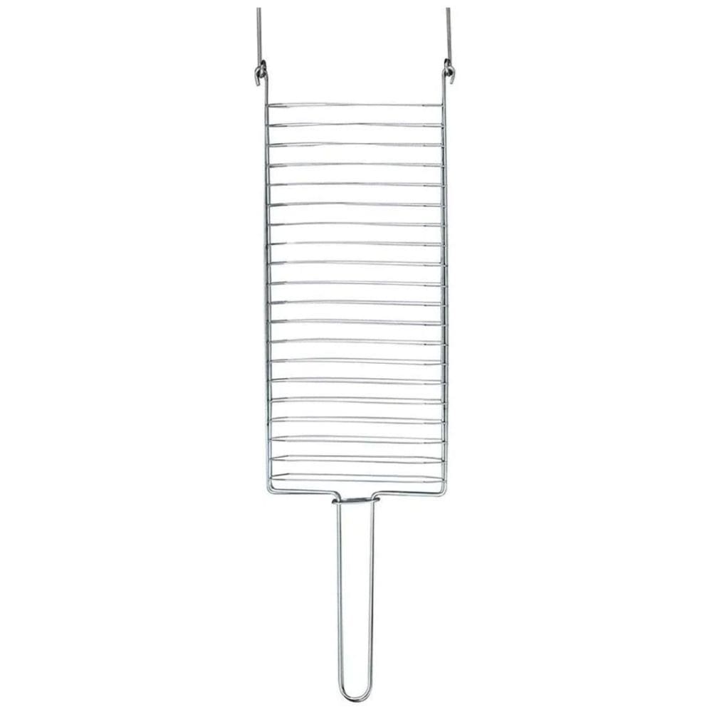 Kit Preparo Churrasco 9Pc Grelha Espetos Simples E Duplo Mor