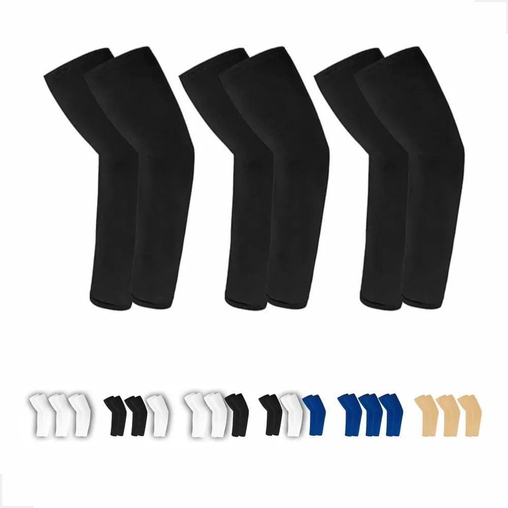 2X Kit 03 Par Manguito Proteção Solar Braço Ciclismo Moto Vo