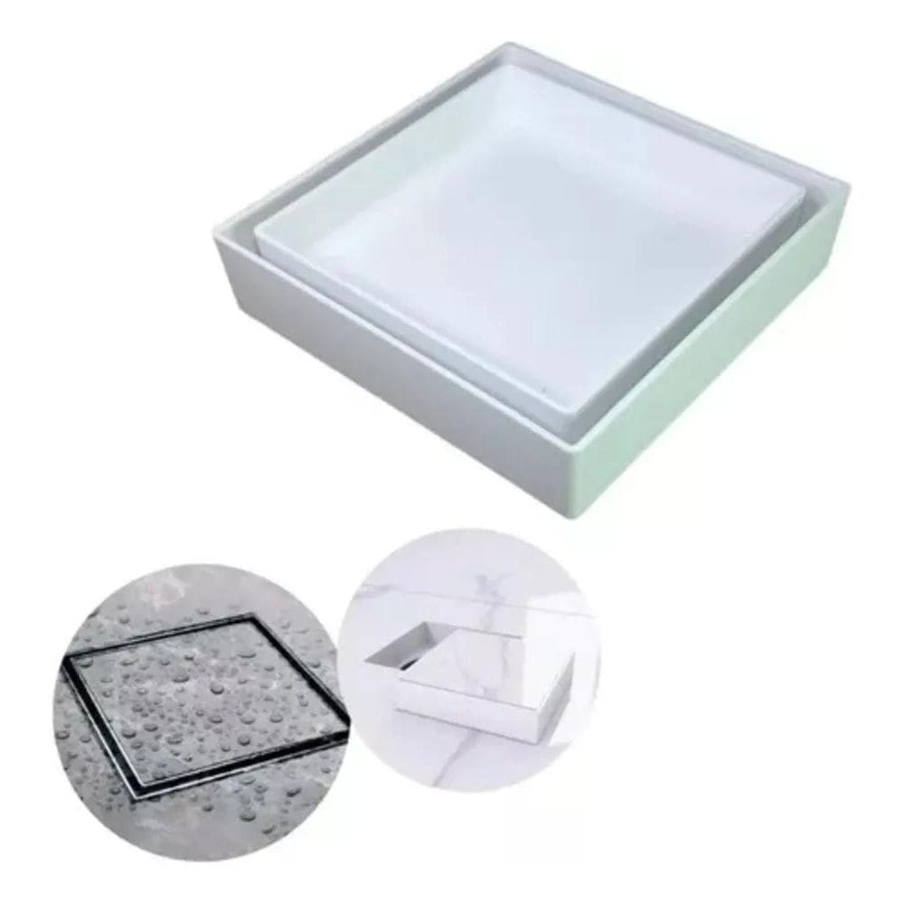 2X Ralo Oculto 15X15 Invisível Zero Sifonado Piso Varias Cor