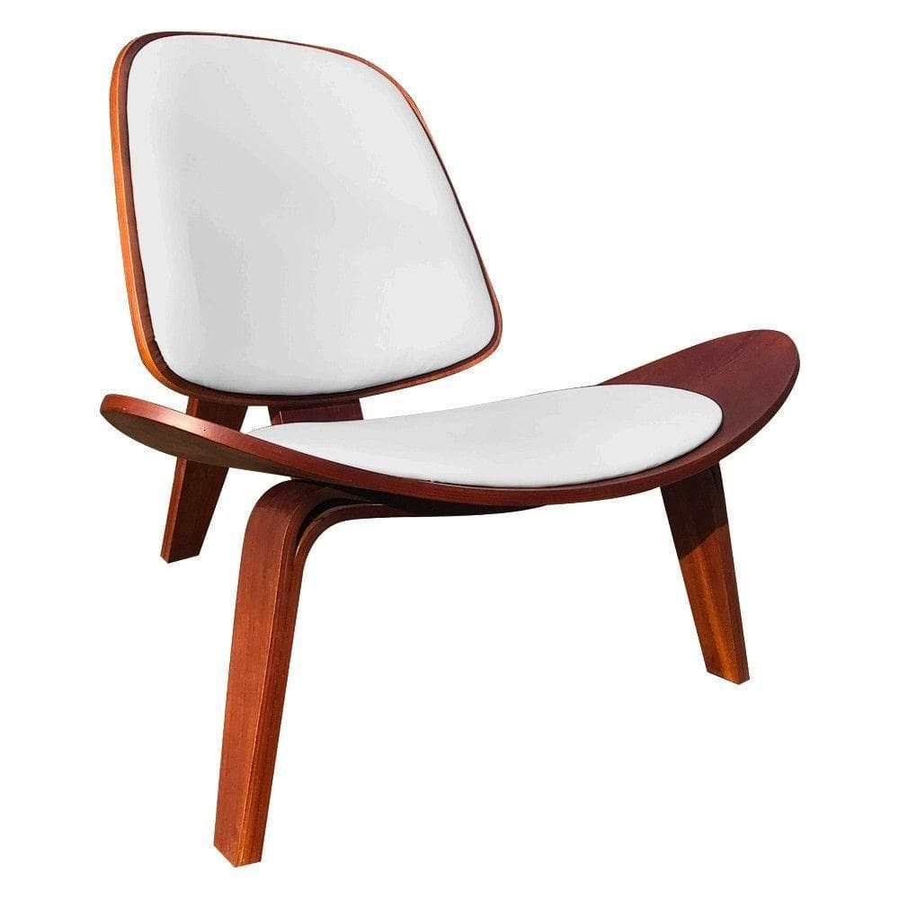 Poltrona Shell Corino Branco