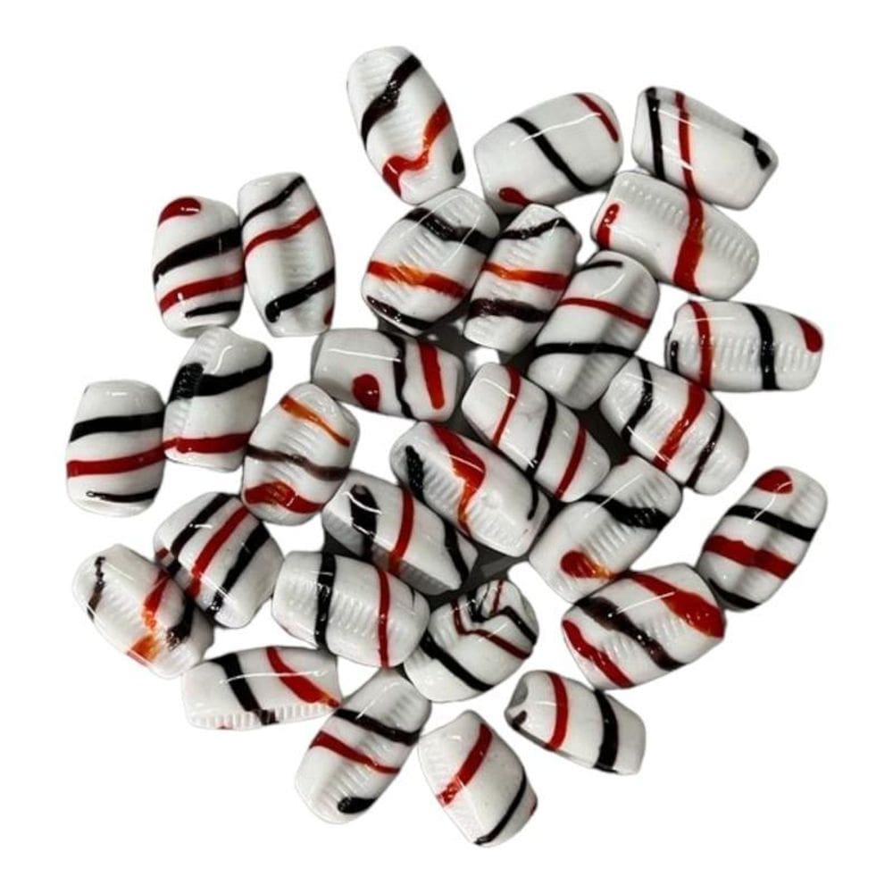 Kit 10 Firmas Búzios 22 Mm Branco Verm Preto Murano Guias